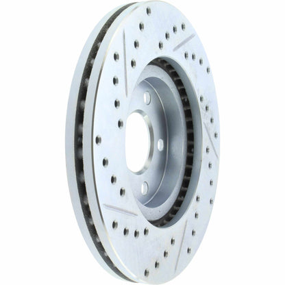 StopTech Select Sport Drilled And Slotted Brake Rotor; Front Left