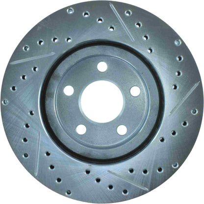 StopTech Select Sport Drilled And Slotted Brake Rotor; Front Right