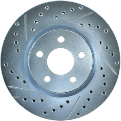 StopTech Select Sport Drilled And Slotted Brake Rotor; Front Right