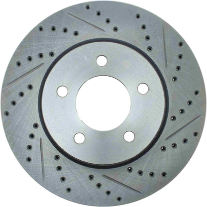 StopTech Select Sport Drilled And Slotted Brake Rotor; Front Left