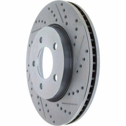 StopTech Select Sport Drilled And Slotted Brake Rotor; Front Left
