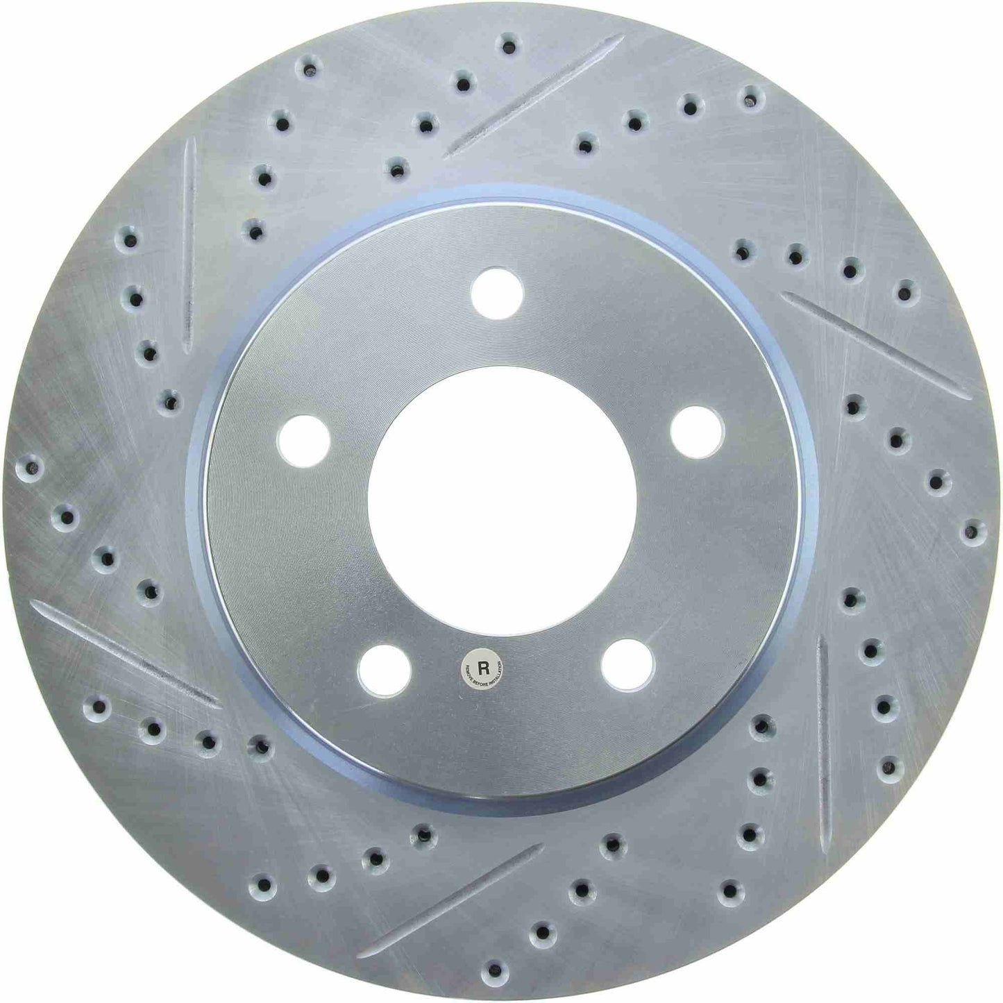 StopTech Select Sport Drilled And Slotted Brake Rotor; Front Right