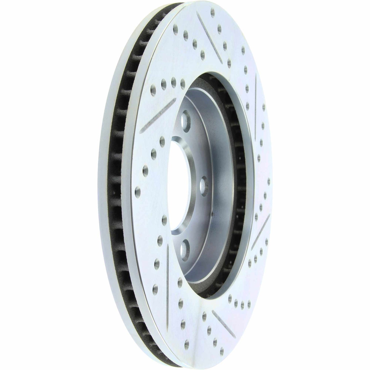 StopTech Select Sport Drilled And Slotted Brake Rotor; Front Right