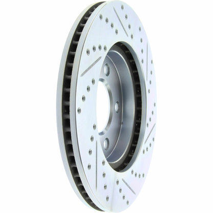 StopTech Select Sport Drilled And Slotted Brake Rotor; Front Right