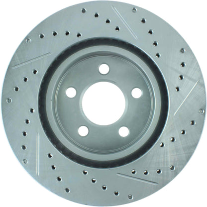 StopTech Select Sport Drilled And Slotted Brake Rotor; Front Right