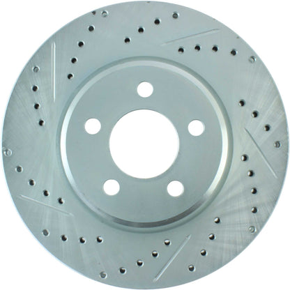 StopTech Select Sport Drilled And Slotted Brake Rotor; Front Right