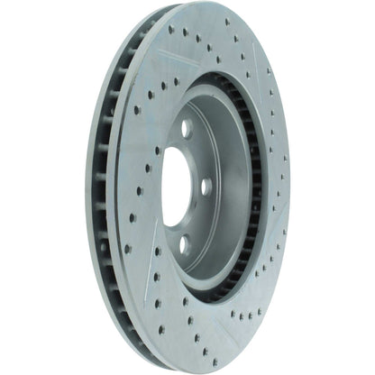StopTech Select Sport Drilled And Slotted Brake Rotor; Front Right