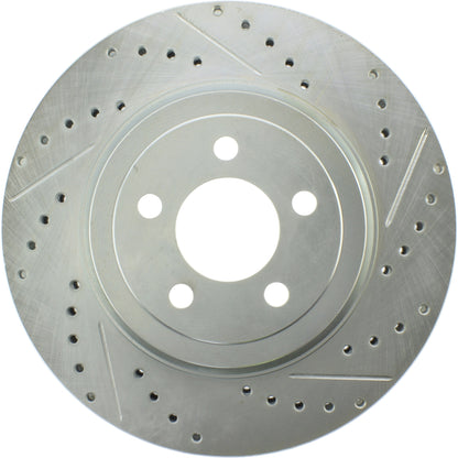 StopTech Select Sport Drilled And Slotted Brake Rotor; Front Left
