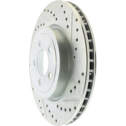 StopTech Select Sport Drilled And Slotted Brake Rotor; Front Left