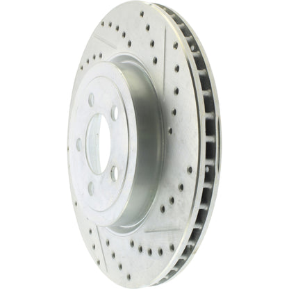 StopTech Select Sport Drilled And Slotted Brake Rotor; Front Left