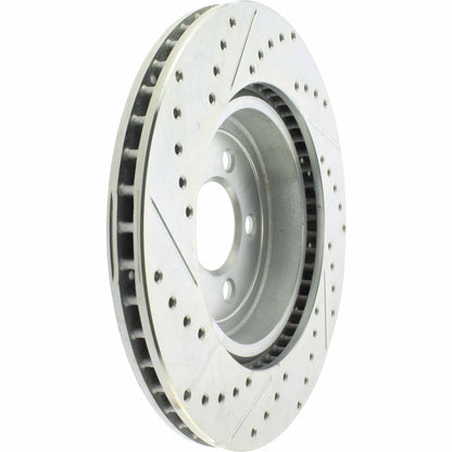 StopTech Select Sport Drilled And Slotted Brake Rotor; Front Left