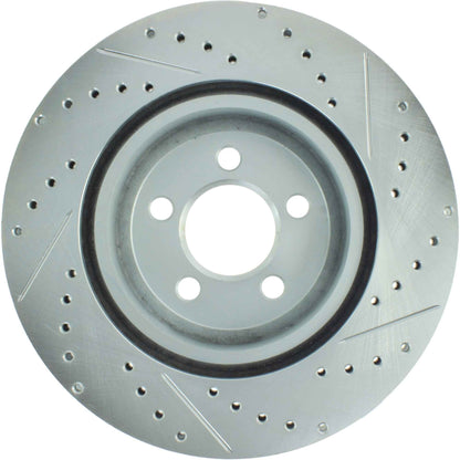 StopTech Select Sport Drilled And Slotted Brake Rotor; Front Right