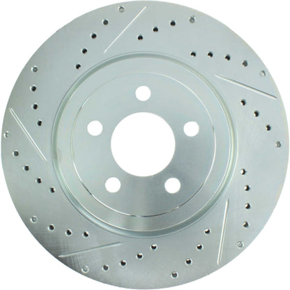 StopTech Select Sport Drilled And Slotted Brake Rotor; Front Right