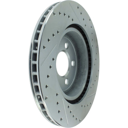 StopTech Select Sport Drilled And Slotted Brake Rotor; Front Right