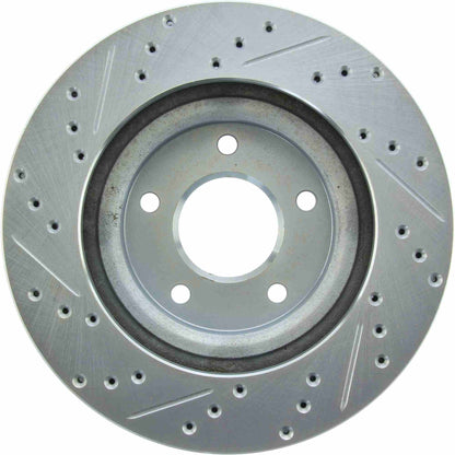StopTech Select Sport Drilled And Slotted Brake Rotor; Front Left