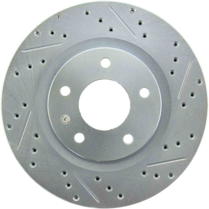StopTech Select Sport Drilled And Slotted Brake Rotor; Front Left