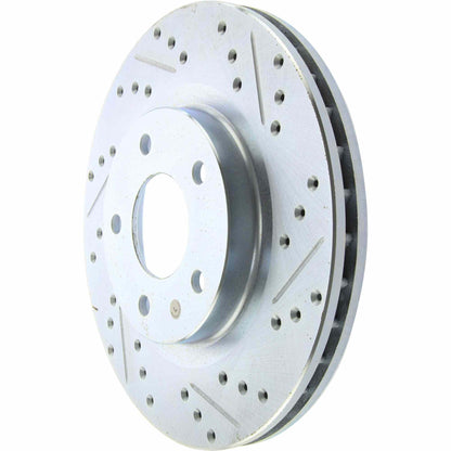 StopTech Select Sport Drilled And Slotted Brake Rotor; Front Left