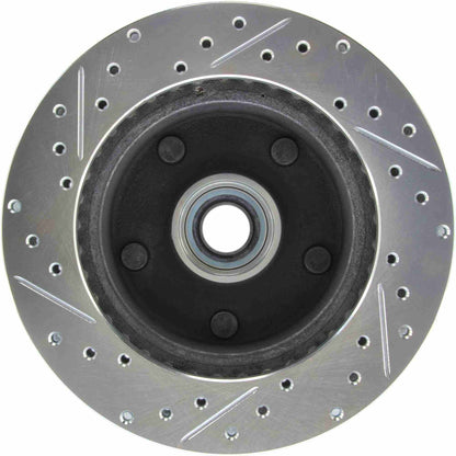 StopTech Select Sport Drilled And Slotted Brake Rotor; Front Left