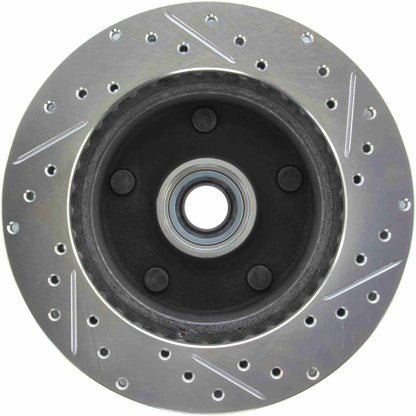 StopTech Select Sport Drilled And Slotted Brake Rotor; Front Right