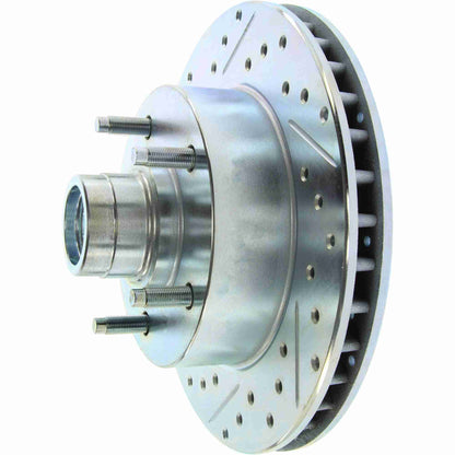 StopTech Select Sport Drilled And Slotted Brake Rotor; Front Right