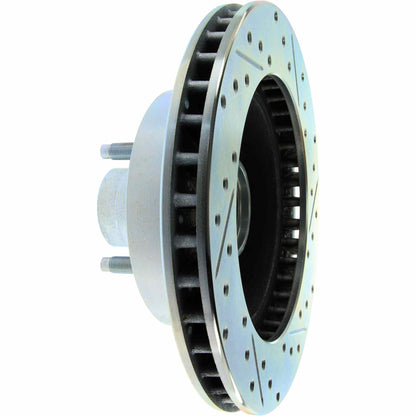 StopTech Select Sport Drilled And Slotted Brake Rotor; Front Right