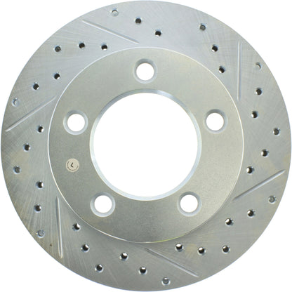 StopTech Select Sport Drilled And Slotted Brake Rotor; Front Left