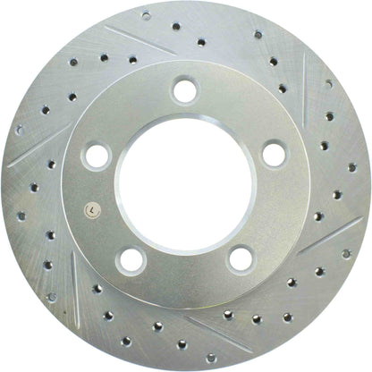 StopTech Select Sport Drilled And Slotted Brake Rotor; Front Left