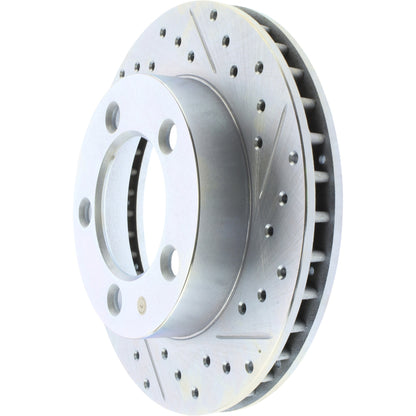 StopTech Select Sport Drilled And Slotted Brake Rotor; Front Left