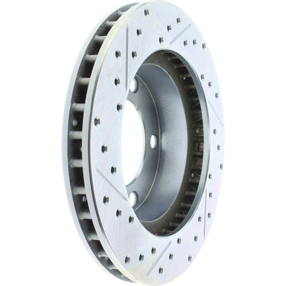 StopTech Select Sport Drilled And Slotted Brake Rotor; Front Left