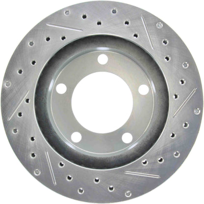 StopTech Select Sport Drilled And Slotted Brake Rotor; Front Right