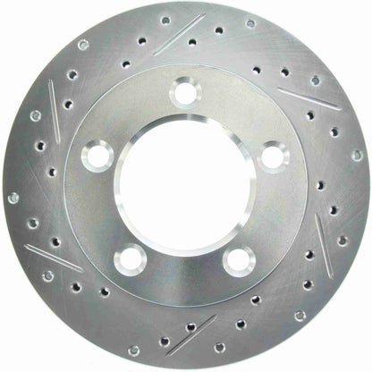 StopTech Select Sport Drilled And Slotted Brake Rotor; Front Right