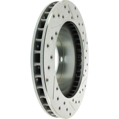 StopTech Select Sport Drilled And Slotted Brake Rotor; Front Right
