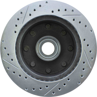 StopTech Select Sport Drilled And Slotted Brake Rotor; Front Left