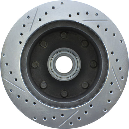StopTech Select Sport Drilled And Slotted Brake Rotor; Front Left