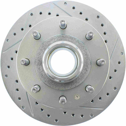 StopTech Select Sport Drilled And Slotted Brake Rotor; Front Left