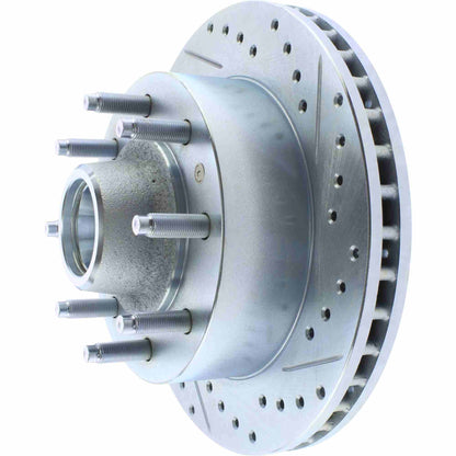 StopTech Select Sport Drilled And Slotted Brake Rotor; Front Left