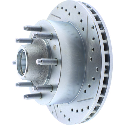 StopTech Select Sport Drilled And Slotted Brake Rotor; Front Left