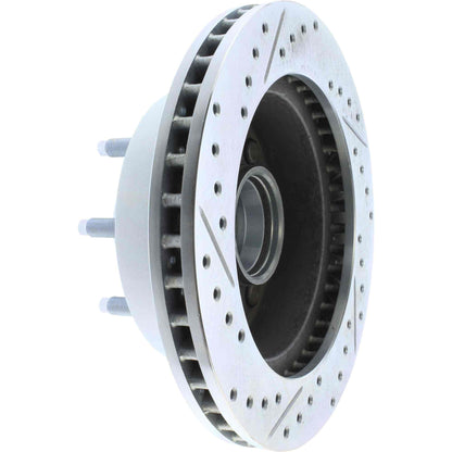 StopTech Select Sport Drilled And Slotted Brake Rotor; Front Left