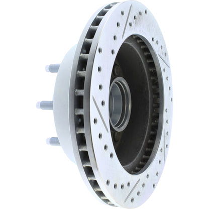 StopTech Select Sport Drilled And Slotted Brake Rotor; Front Left