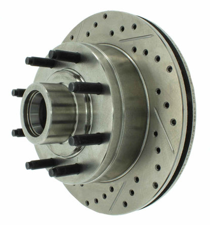 StopTech  Select Sport Drilled And Slotted Brake Rotor; Front Right