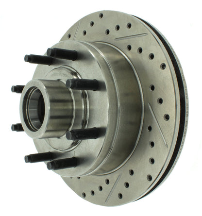 StopTech  Select Sport Drilled And Slotted Brake Rotor; Front Right