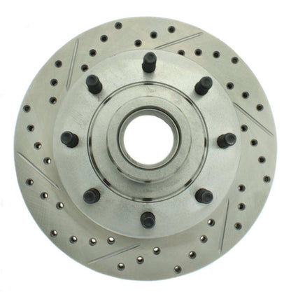 StopTech  Select Sport Drilled And Slotted Brake Rotor; Front Right