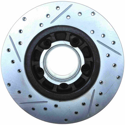 StopTech Select Sport Drilled And Slotted Brake Rotor; Front Left