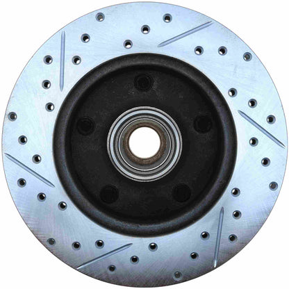 StopTech Select Sport Drilled And Slotted Brake Rotor; Front Left