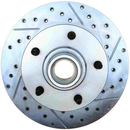 StopTech Select Sport Drilled And Slotted Brake Rotor; Front Left