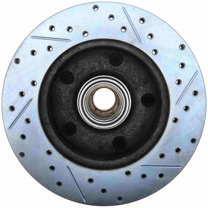 StopTech Select Sport Drilled And Slotted Brake Rotor; Front Right
