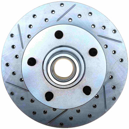 StopTech Select Sport Drilled And Slotted Brake Rotor; Front Right