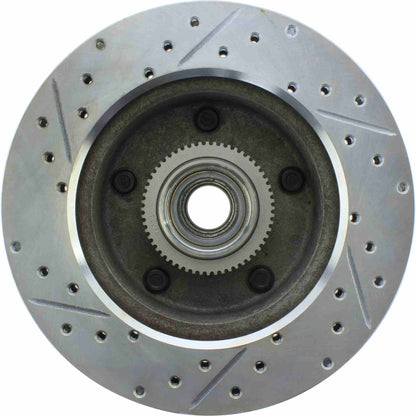 StopTech Select Sport Drilled And Slotted Brake Rotor; Front Left