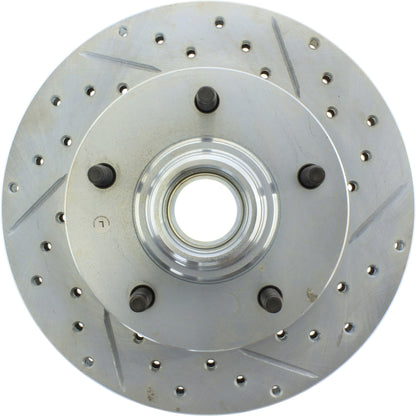 StopTech Select Sport Drilled And Slotted Brake Rotor; Front Left
