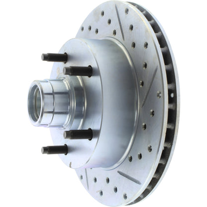 StopTech Select Sport Drilled And Slotted Brake Rotor; Front Left